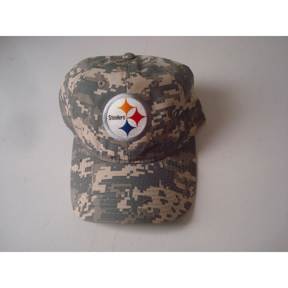 PITTSBURGH STEELERS CAMO HAT CAP VINTAGE‎ DEADSTOCK U1